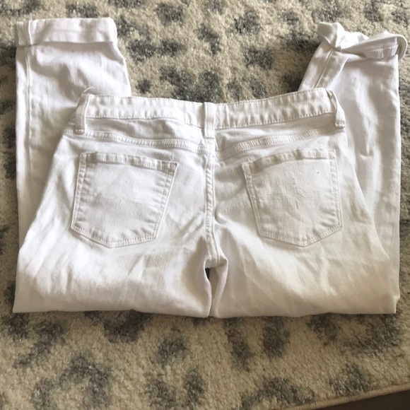 White Ripped Capris - Picture 3 of 5